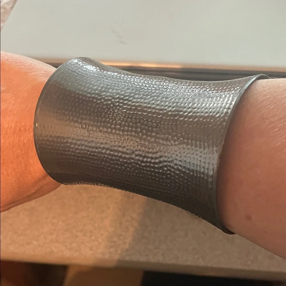 Modern Silver Wearable Cuff